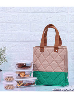 Femora - Borosilicate Glass Microwave Safe Container Lunch Box, 5 Container with Bag