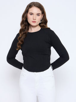 Madame - Black Solid Top