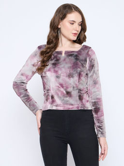 Madame - Purple Abstract Top