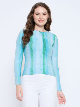 Madame - Green Abstract Top