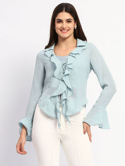 Madame - Blue Solid Top
