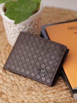 ZEVORA - Brown Men Two Fold Leather Wallet