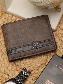 ZEVORA - Brown Men Two Fold Leather Wallet