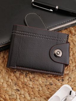 ZEVORA - Brown Men Two Fold Leather Wallet