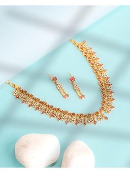 Label Ruby - Pink Regal Emerald and Gold Heritage Jewellery Set