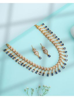 Label Ruby - Blue Floral Tennis Jewellery Set