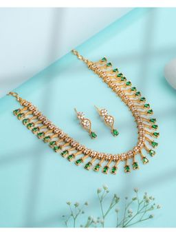 Label Ruby - Green Floral Tennis Jewellery Set