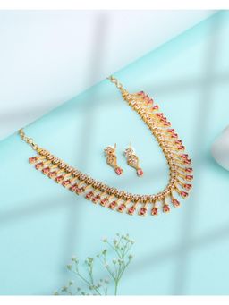 Label Ruby - Pink Floral Tennis Jewellery Set