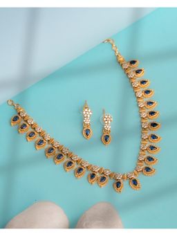 Label Ruby - Blue Heritage Emerald and Gold Pave Jewellery Set