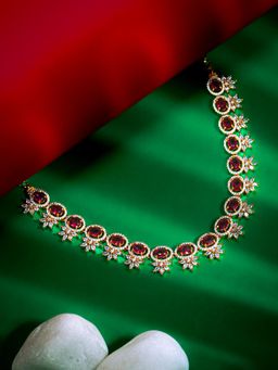 Label Ruby - Natural Red Stone Beaded Necklace