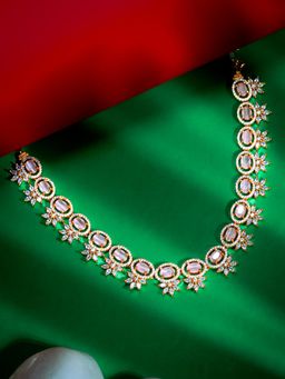 Label Ruby - Natural Pink Stone Beaded Necklace