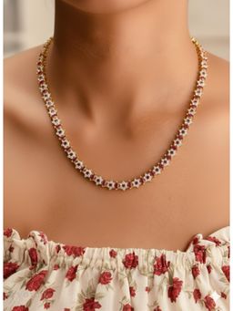 Label Ruby - Red Floral Necklace