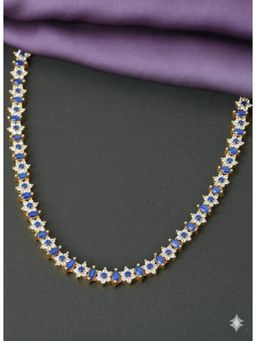 Label Ruby - Blue Floral Necklace