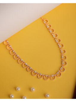 Label Ruby - White Almond and Flower Gold Plated Necklace