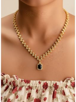 Label Ruby - Blue Gold Plated Crystal Alloy Necklace