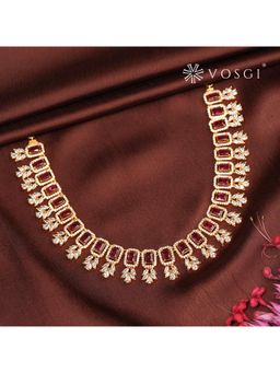 Label Ruby - Royal Sapphire-Inspired Statement Necklace with Crystal Accents