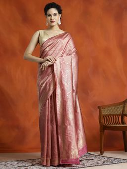 Jaipur Kurti - Silk Banarasi Zari Woven Heavy Saree with Unstitched Blouse