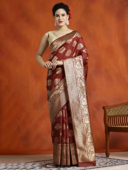 Jaipur Kurti - Zari Woven Design Banarasi Saree with Unstitched Blouse