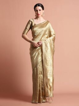 Jaipur Kurti - Zari Woven Design Banarasi Saree with Unstitched Blouse