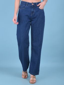 CRIMSOUNE CLUB - Womens Blue Wide Leg Jeans