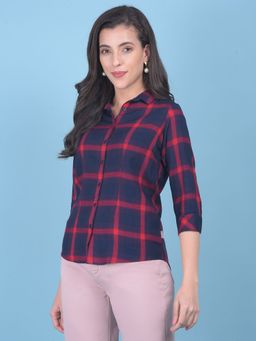 CRIMSOUNE CLUB - Womens Red Tartan Check Shirt