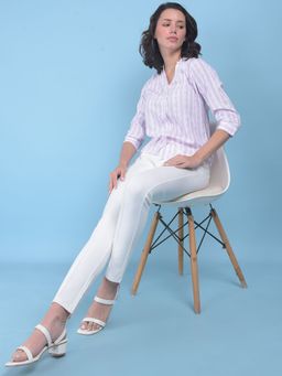 CRIMSOUNE CLUB - Womens Pink Floral Print Shirt