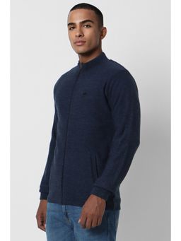 Peter England - Men Multi Stripe Stylized Neck Sweater