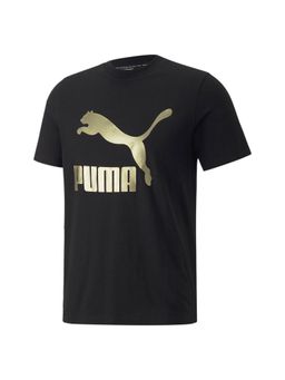 Puma - Classics Logo Metallic Mens Black T-Shirts