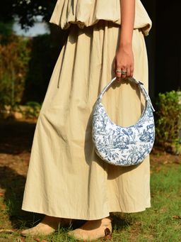 EcoRight - White Riverine Moon Shoulder Bag