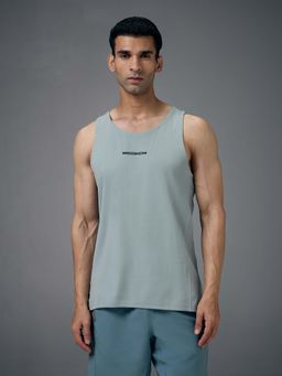 Technosport - Men Grey Jacquard Slim Fit Sports Vest