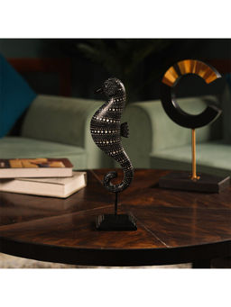 The Artment - Tribal Tide Small African Black Sea Horse Showpiece (6/12 Inches)