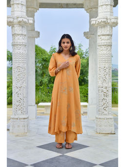 Oodeypore - Women Modal Floral Orange Co-Ord Set