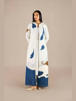 AMPM - Ivory Bella Kurta and Palazzo with Jacket Set