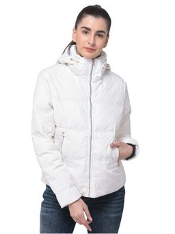 WOODS - Women White Hooded Jackets
