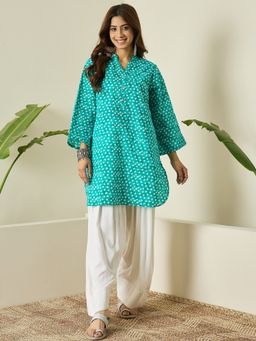 InWeave - Turquoise Kurti and Salwar