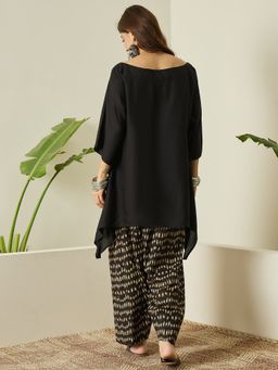InWeave - Black Boat Neck Kurti and Salwar