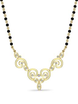 DISHIS - 14k BIS Hallmark Yellow Gold and Diamond Tanmaniya Pendant