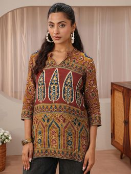 Libas - Multi-Color Ethnic Motif Printed Straight Tunic