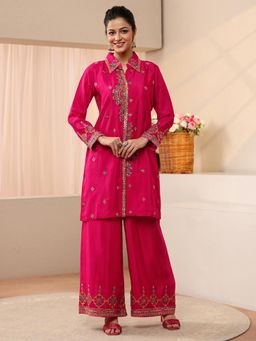 Libas Art - Pink Ethnic Motif Embroidered Co-Ord Set