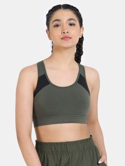 Zivame - Zelocity Sports Bra With Removable Padding - Deep Depths