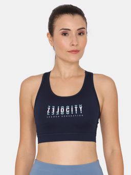 Zivame - Zelocity Quick Dry Racerback Sports Bra - Pagent Blue
