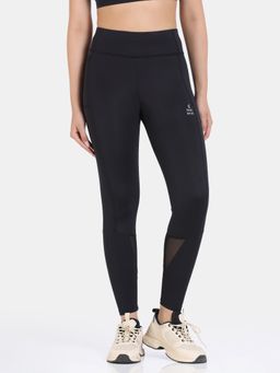 Zivame - Zelocity Mid Rise Quick Dry Leggings - Black