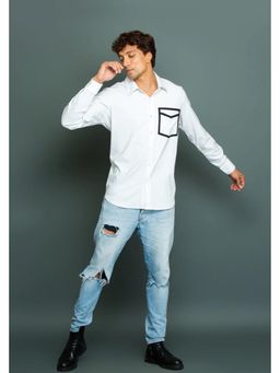 Echke - White Cotton Shirt