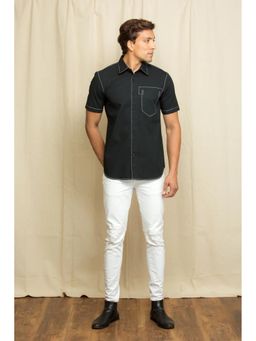 Echke - Black Cotton Shirt
