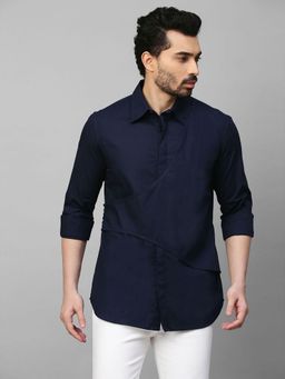 Echke - Navy Blue Cotton Shirt
