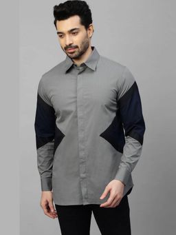 Echke - Grey Pure Cotton Shirt