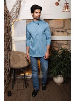 Echke - Blue Cotton Shirt