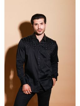 Echke - Black Cotton Shirt