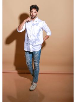 Echke - White Cotton Shirt