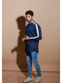 Echke - Blue Polyester Shirt